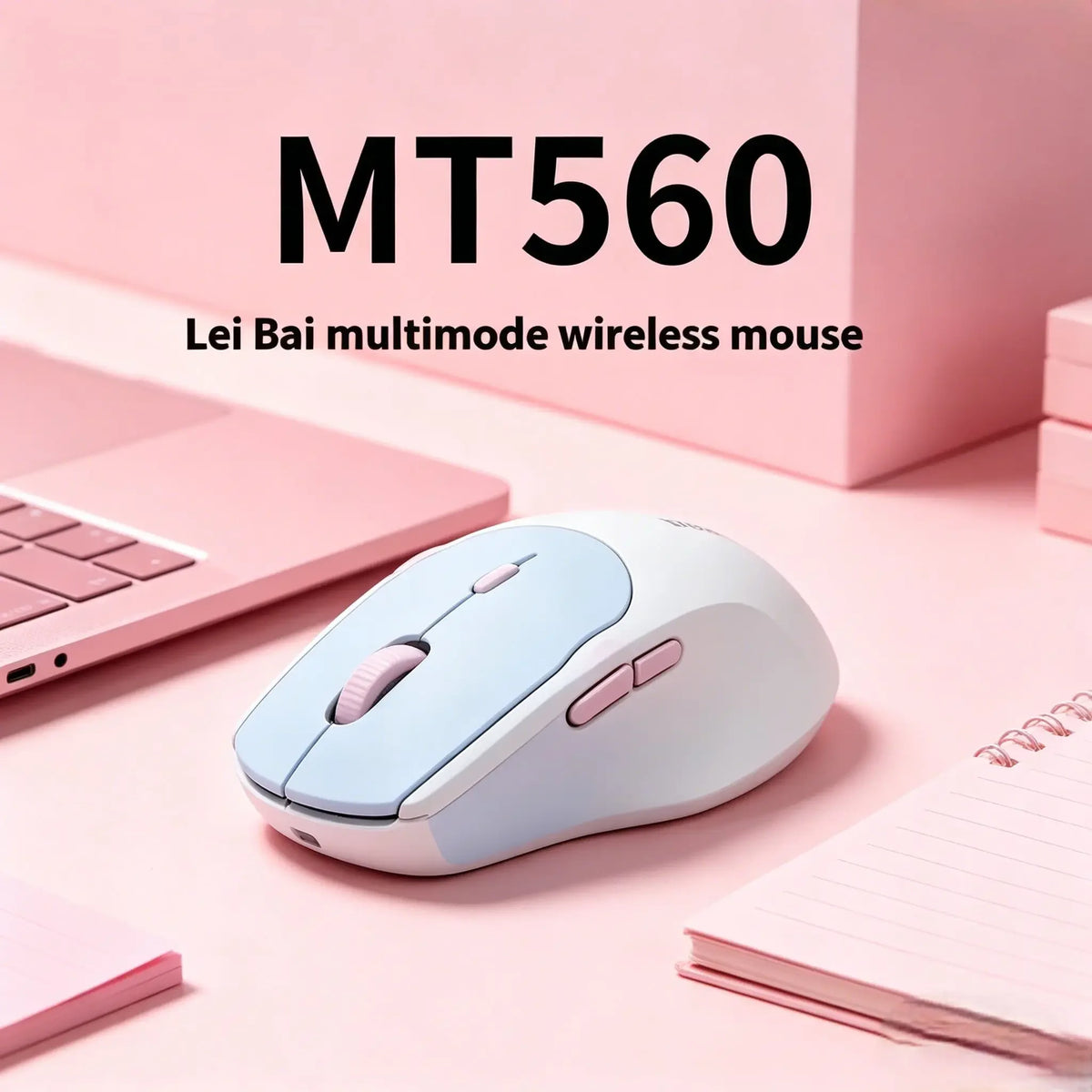Rapoo MT560 3-Mode Wireless Mouse, Ergonomic Hall Magnetic Induction Knob, Cross-Screen Custom Control, Lightweight Gaming PC